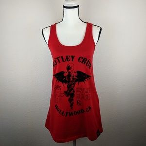 Upcycle Style Red Motley Crue Tank Top Size M
